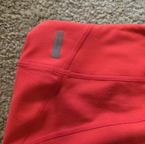Zella Red Orange Nordstrom Capri Leggings - Picture 5 of 5